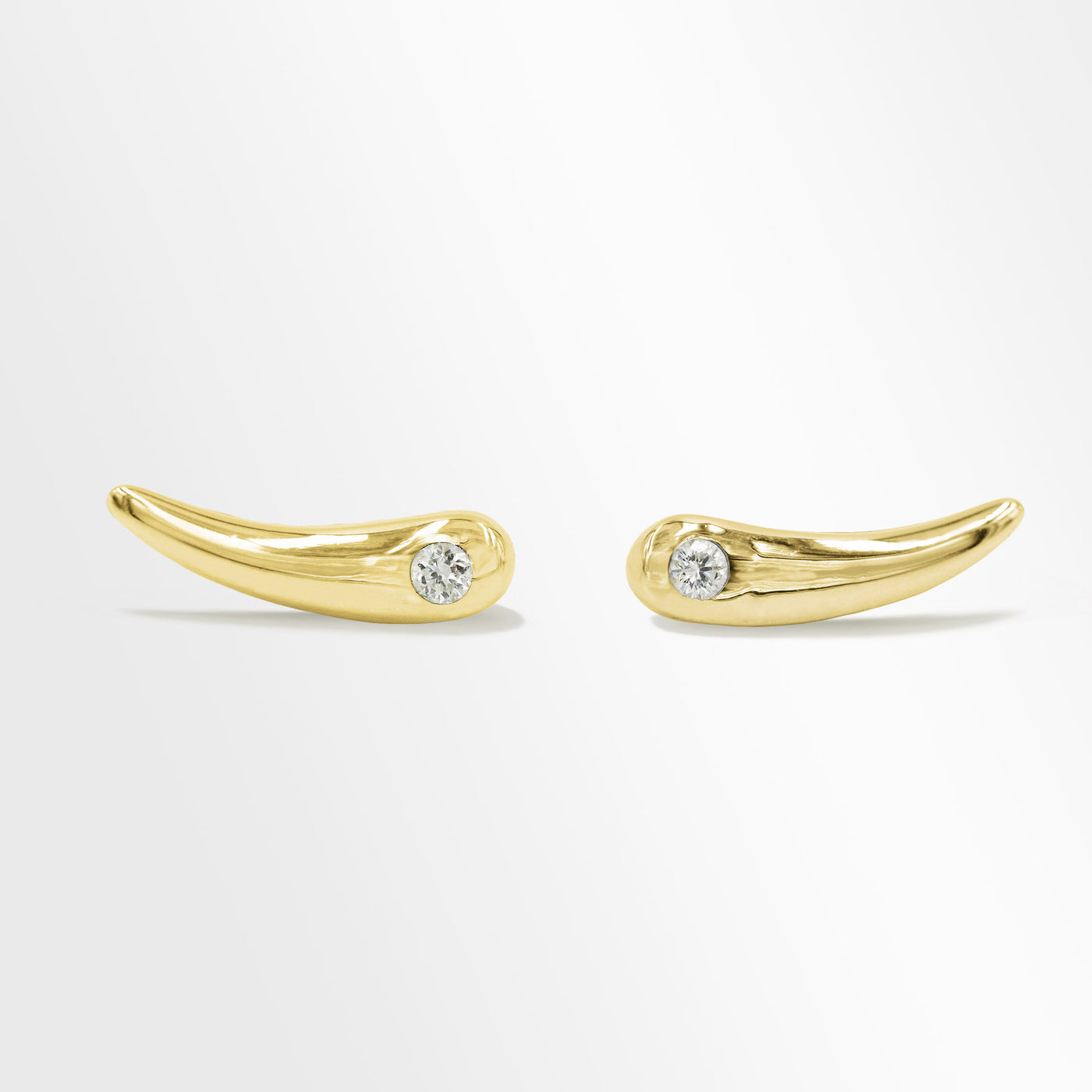 14K SOLID GOLD WITH DIAMOND MINI EAR CLIMBER