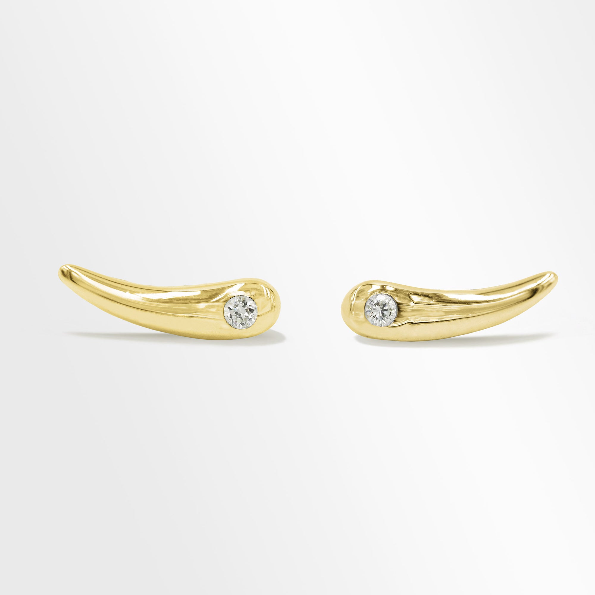 14K SOLID GOLD WITH DIAMOND MINI EAR CLIMBER