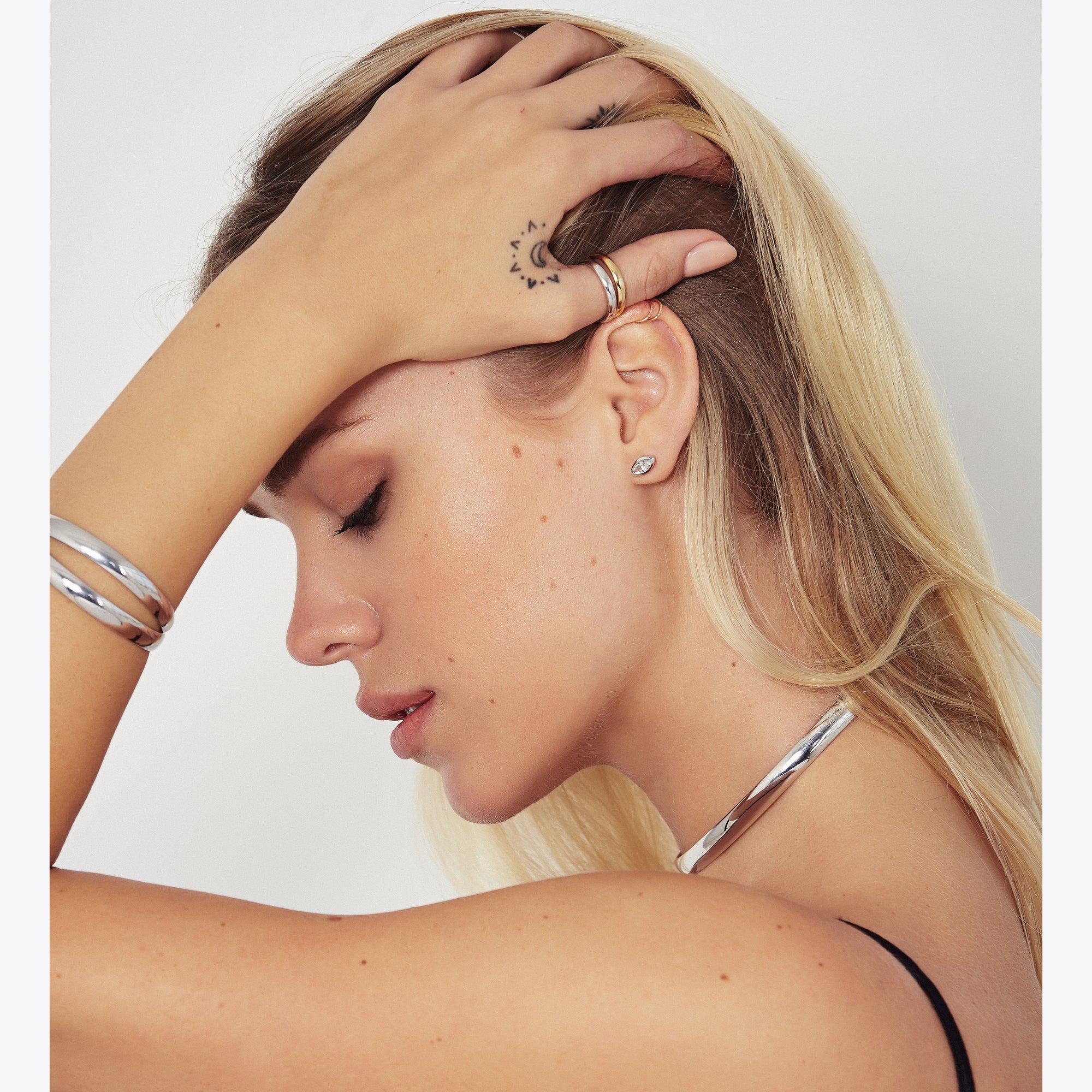 STERLING SILVER THICK CHOKER