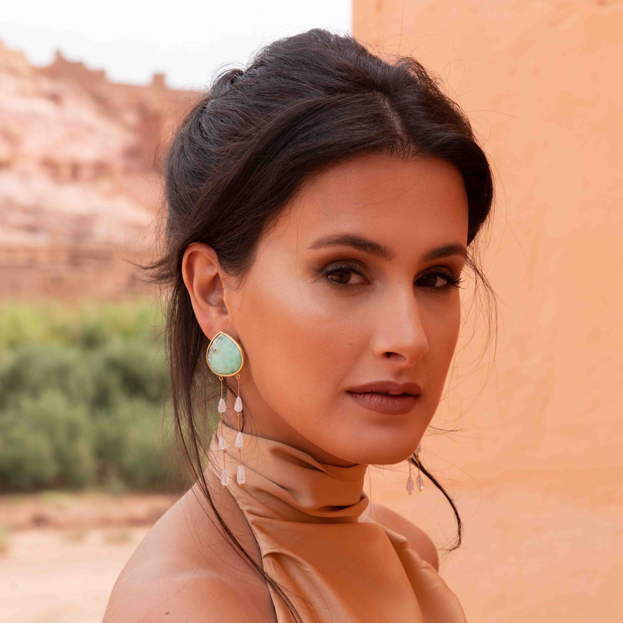 AMAN EARRING IN 18K VERMEIL