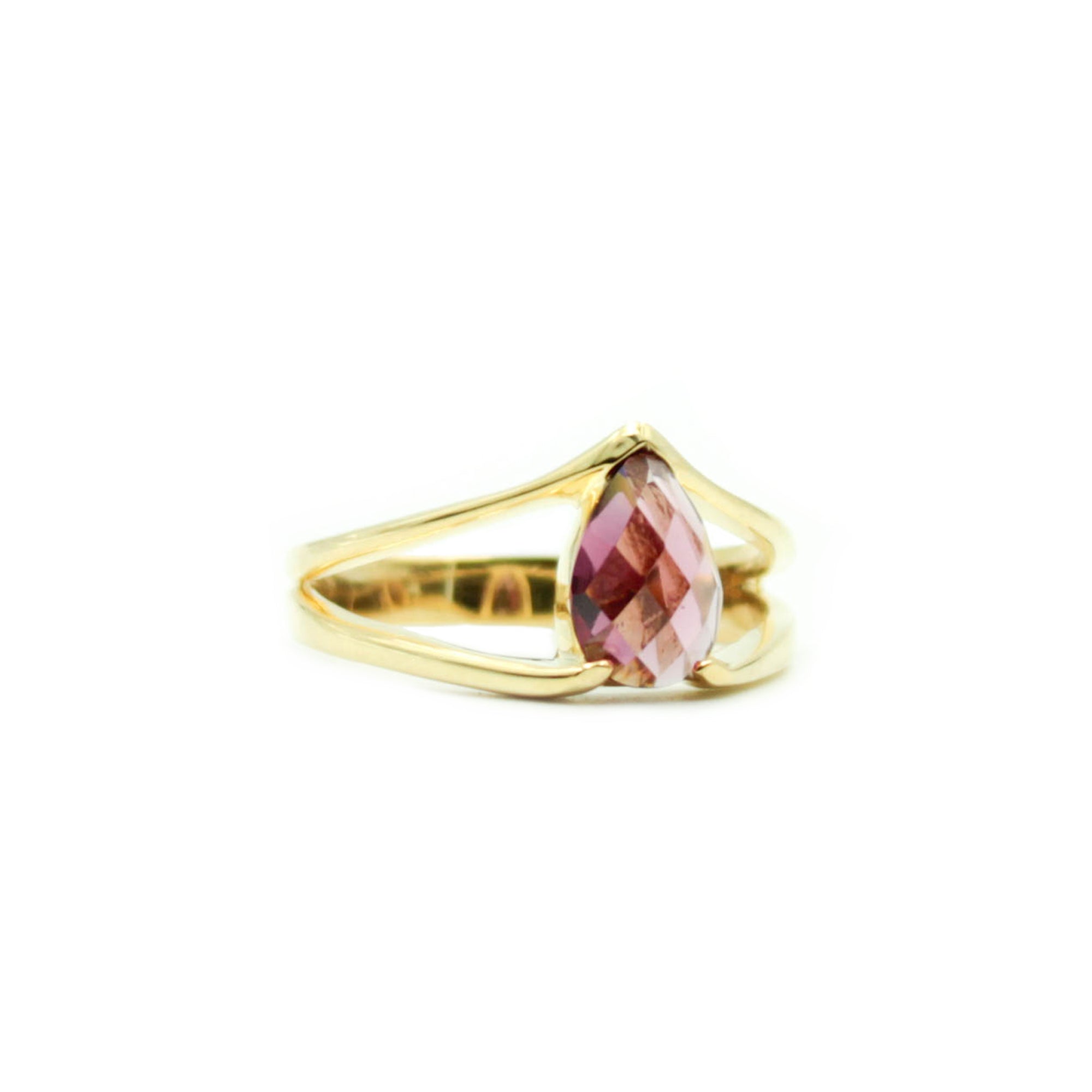 LOTUS RHODOLITE RING