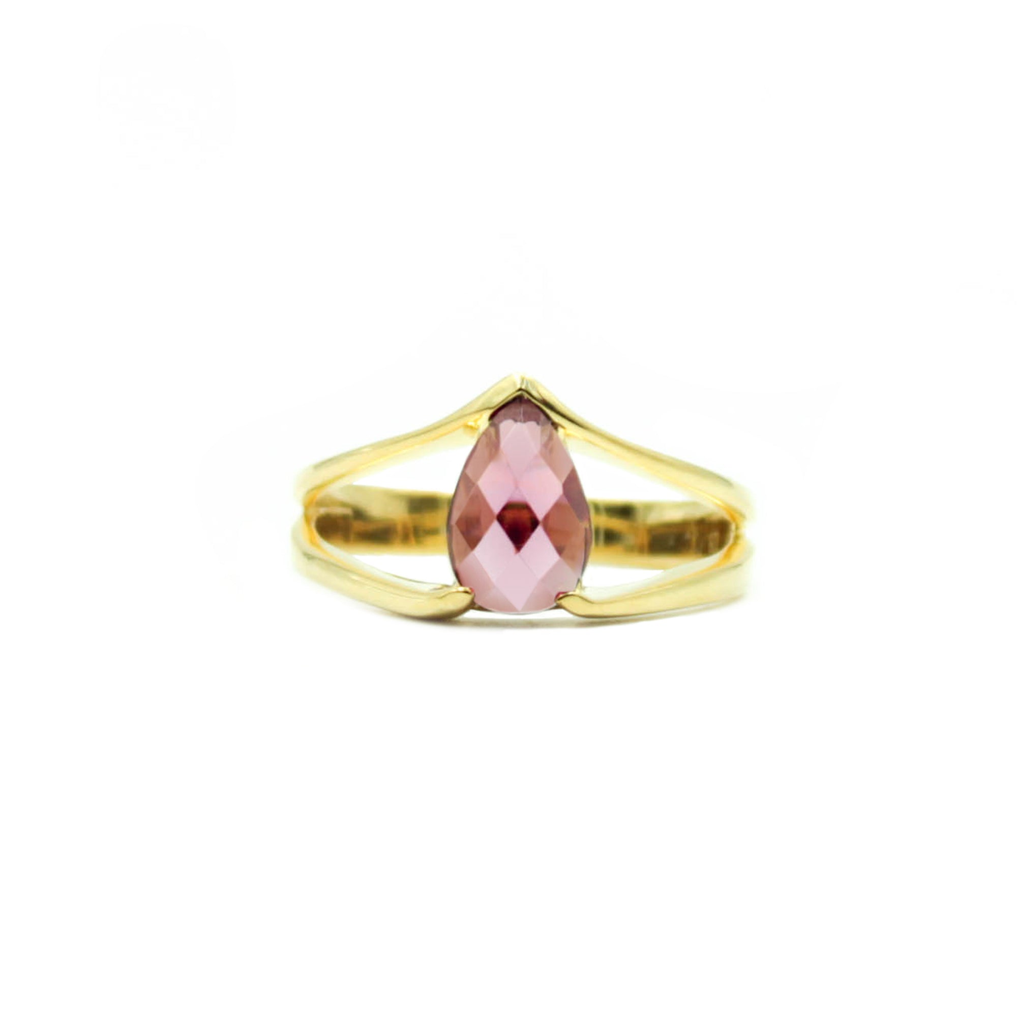 LOTUS RHODOLITE RING