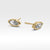 14K SOLID GOLD MARQUISE STUD EARRINGS