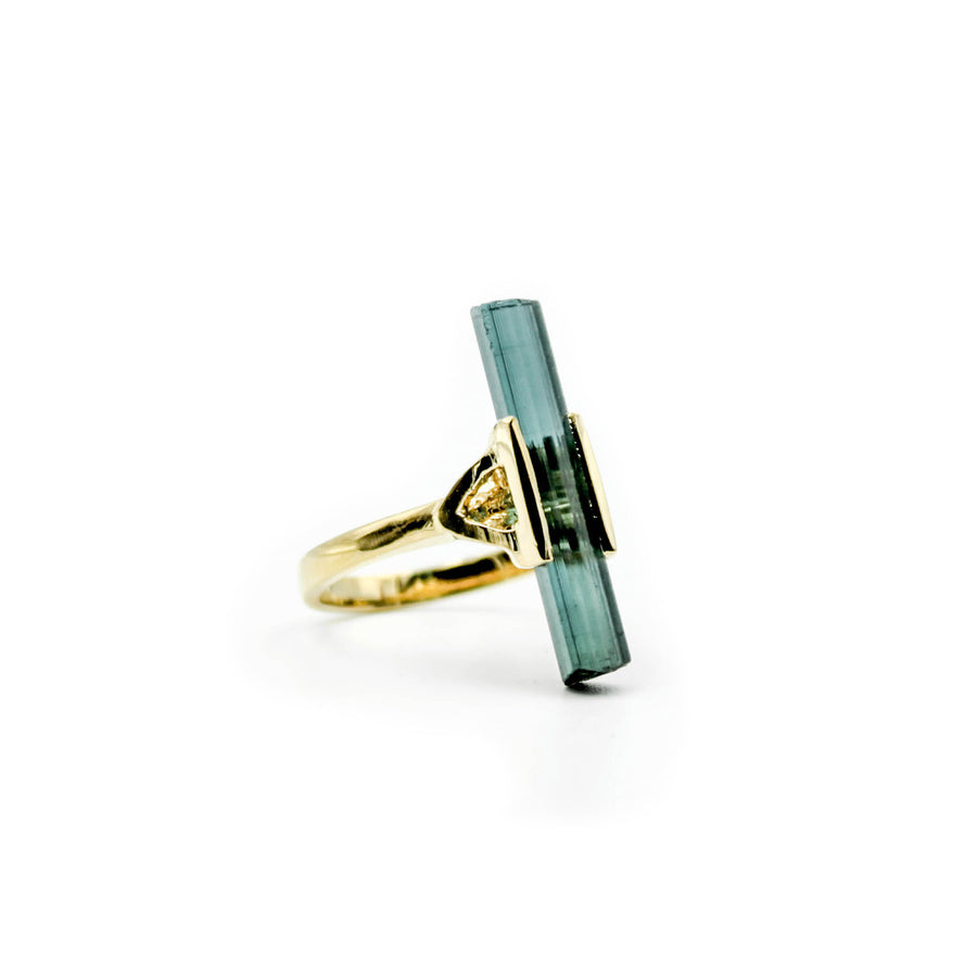 RAW INDICOLITE TOURMALINE RING II