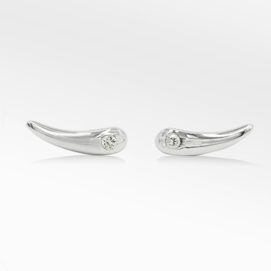 STERLING SILVER DIAMOND MINI EAR CLIMBER
