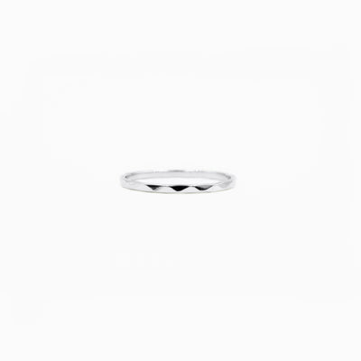 THIN STERLING SILVER RIPPLE RING
