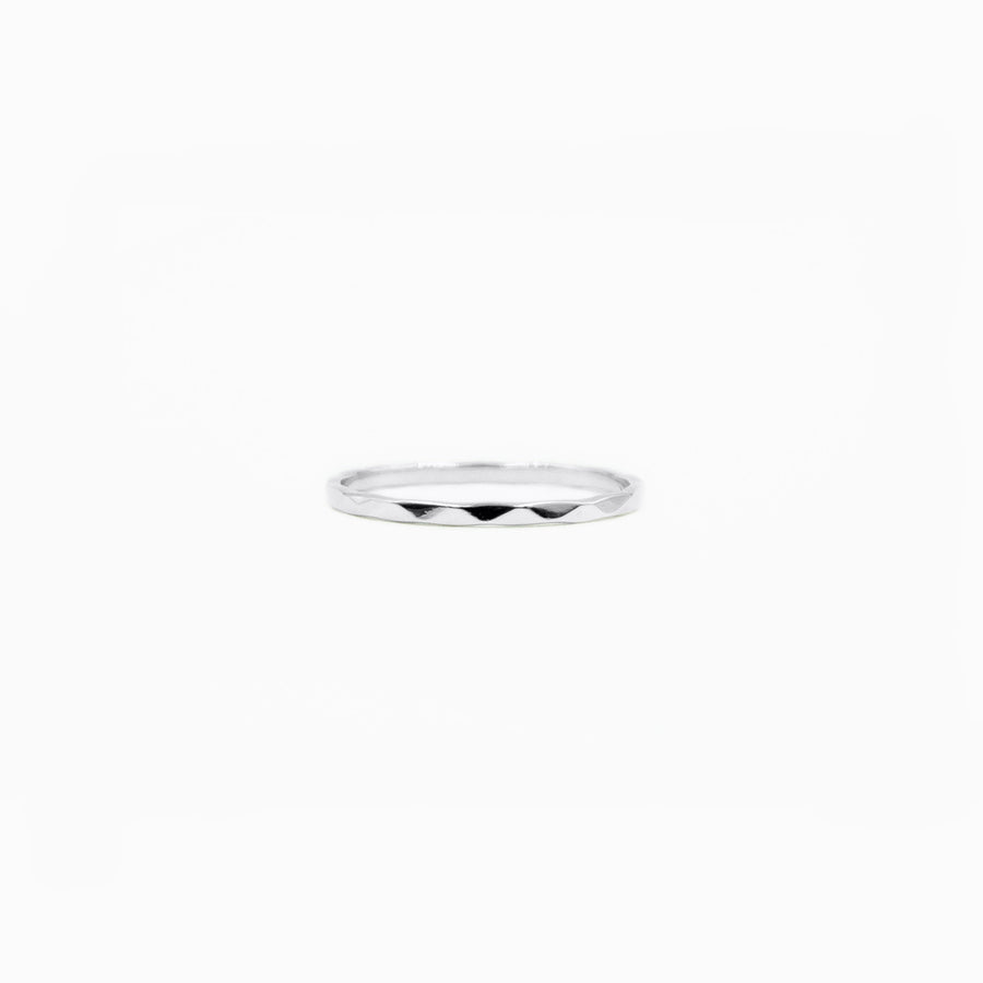 THIN STERLING SILVER RIPPLE RING