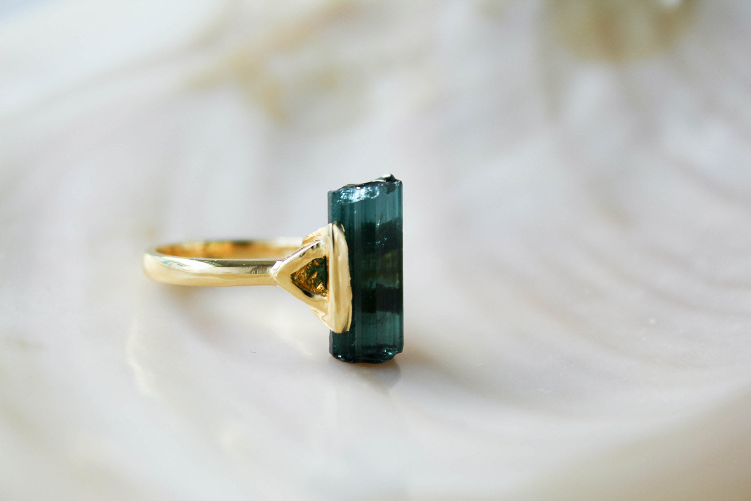 RAW INDICOLITE TOURMALINE RING I