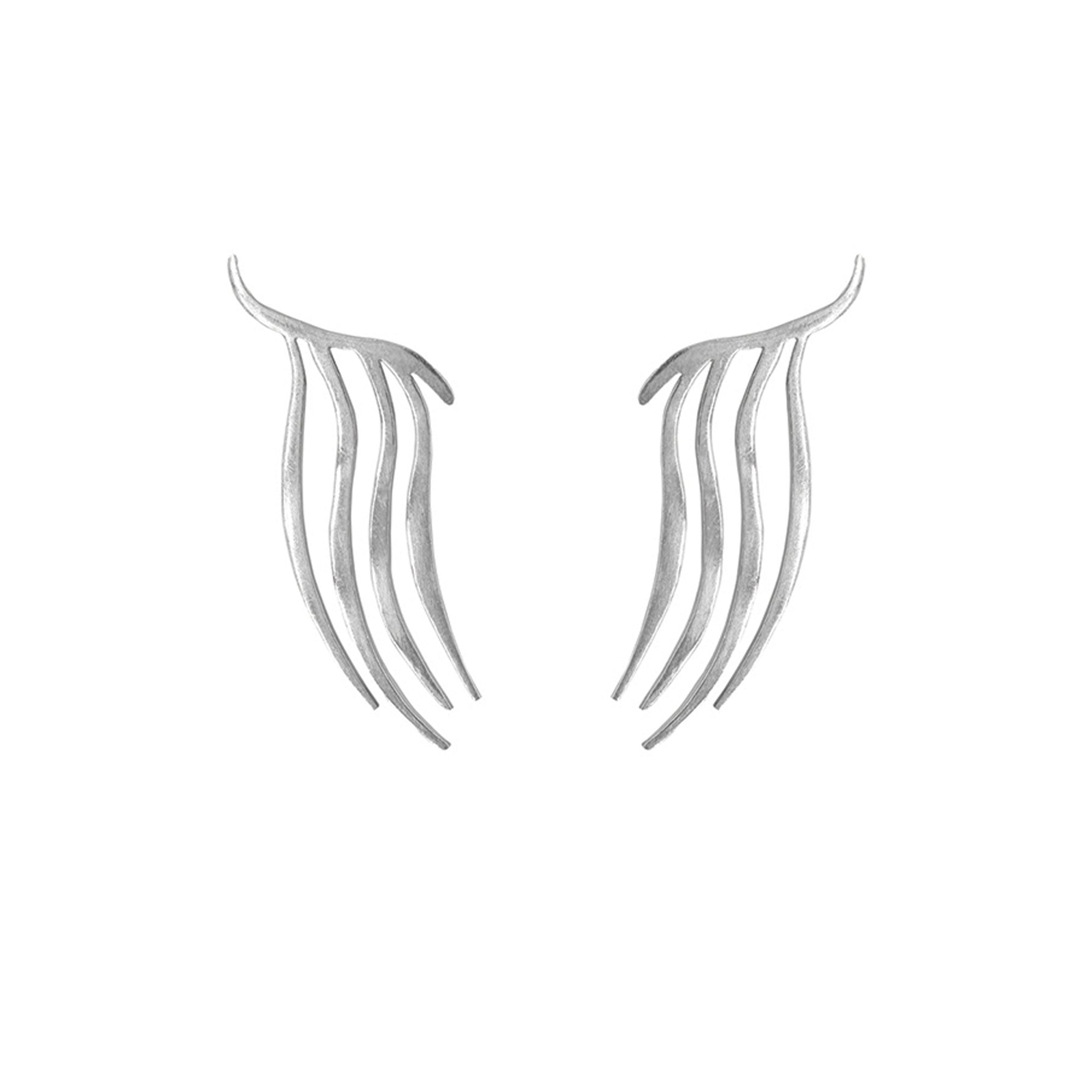 ZAHIRAH TENDRIL CLIMBER EARRING IN STERLING SILVER