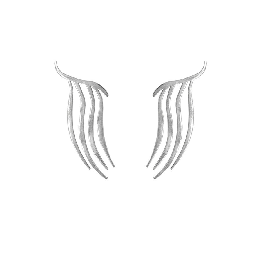ZAHIRAH TENDRIL CLIMBER EARRING IN STERLING SILVER
