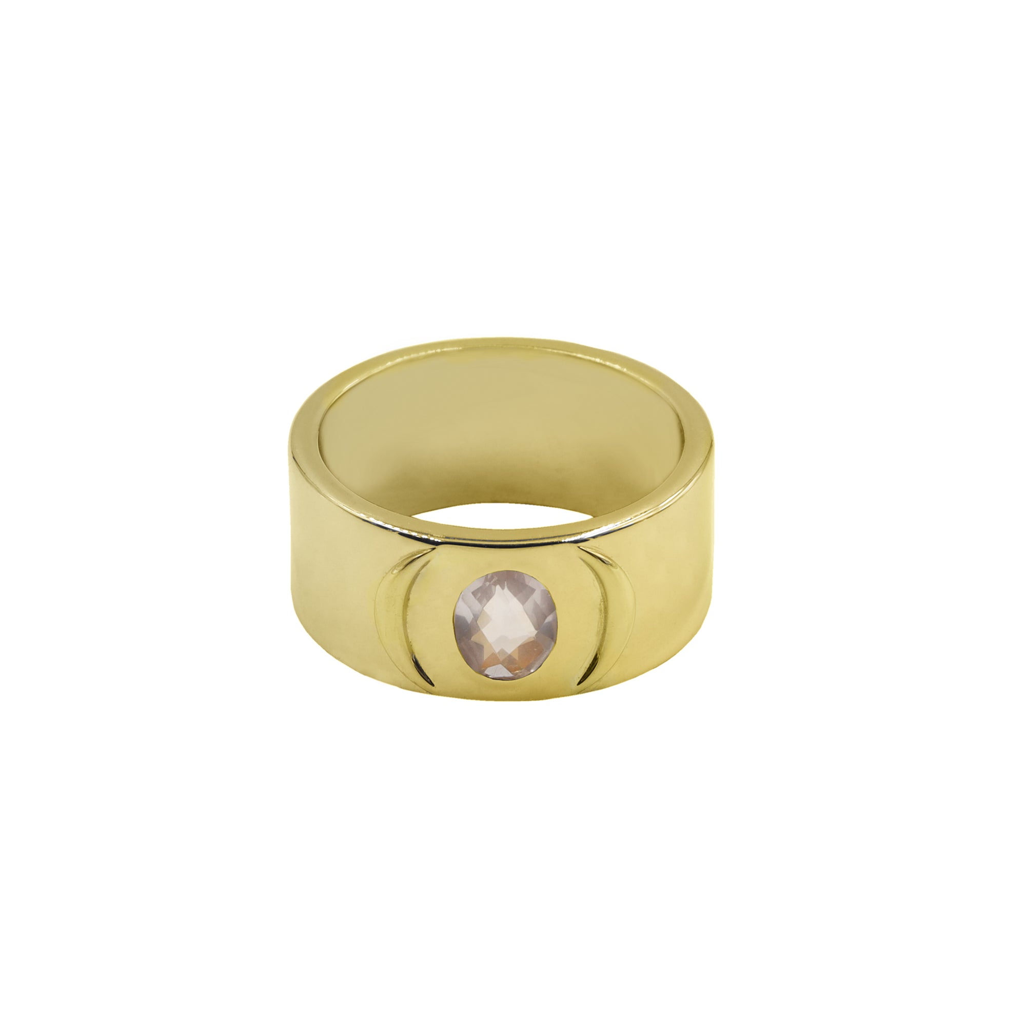 SAHAR CRESCENT RING IN SOLID 18K GOLD