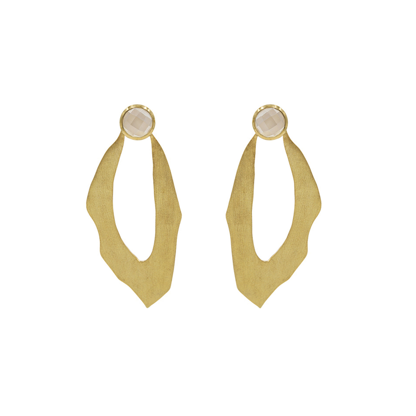 WADI EARRING IN 18K VERMEIL WITH MOONTSTONE